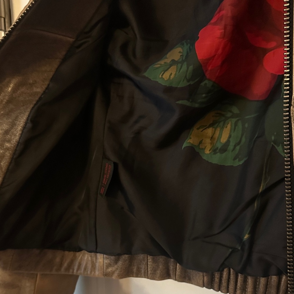 Guess Brown Leather Jacket - Picture 7 of 16